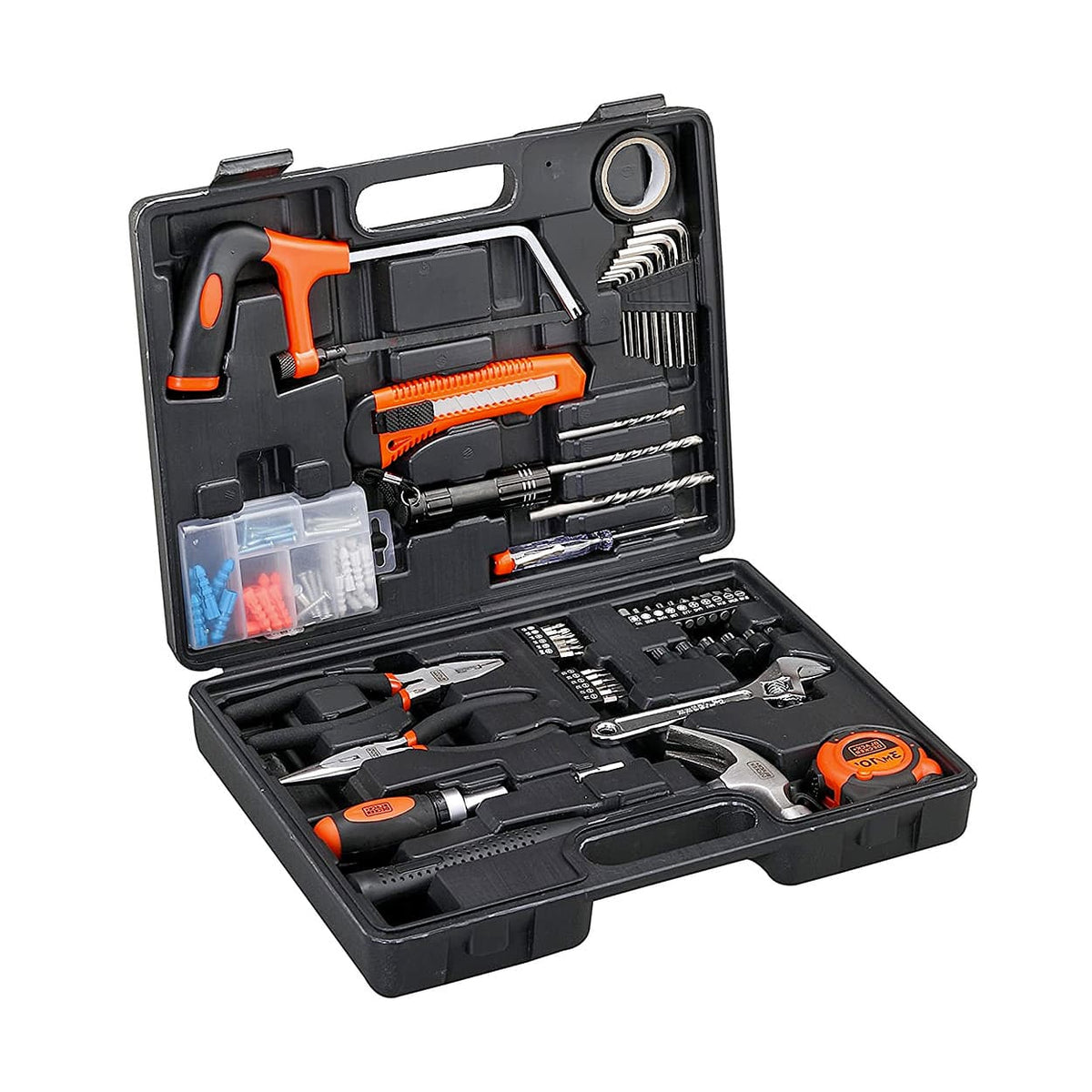 Black+Decker 108 Pieces Hand Tool Kit for Home & Office