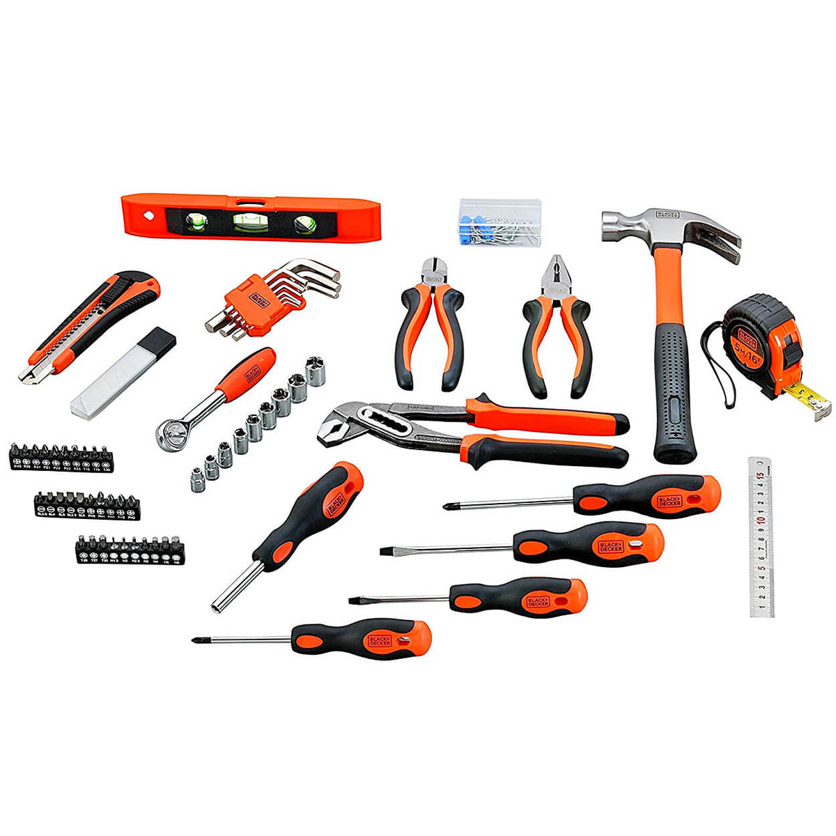 BLACK+DECKER BMT126C Hand Tool Kit for Home & DIY Use