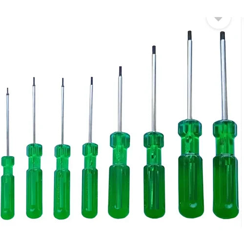 De Neers Torx Screw Drivers Green Handle Set of 8pcs
