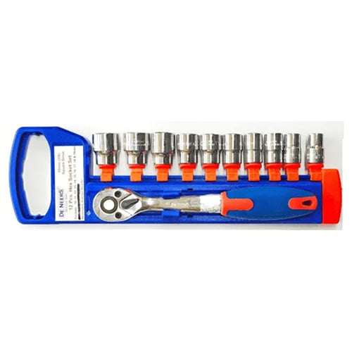 De Neers 10mm 3/8 Drive Socket Sets 12pcs B-12M