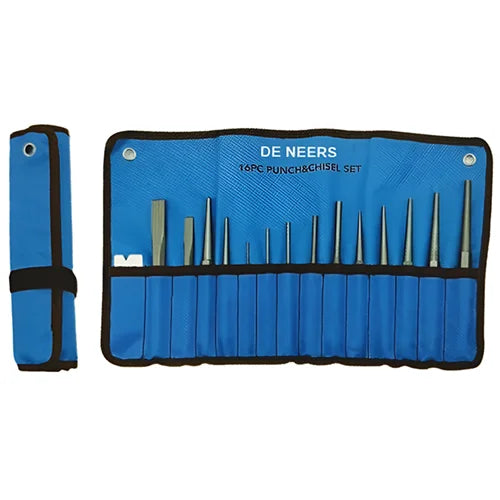 De Neers Chisel and Punch Set 16pcs