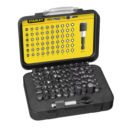 Stanley 1-13-902 25mm Mixed Hex Screwdriving Set 61pc