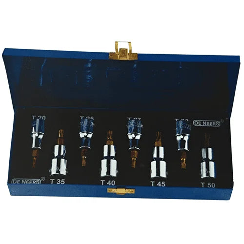 De Neers 1/2 Drive Torx Socket Set 8pcs - BMC / Metal Box