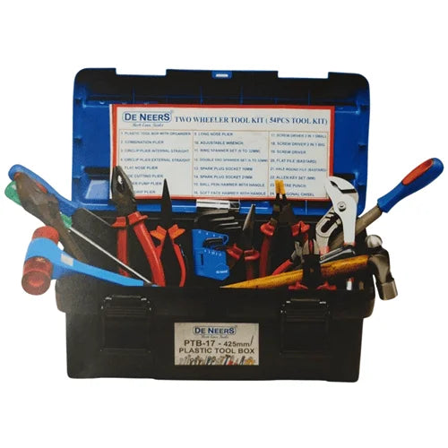 De Neers 54 Pieces Tool Kit For Two Wheeler DN 0109