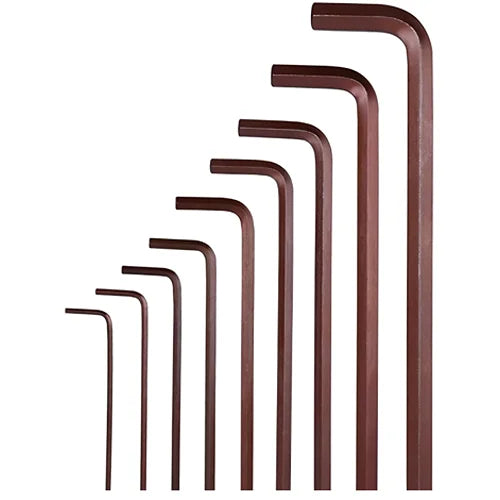 De Neers Extra Long Arm Flat End Allen Key Set S2 Material 9pcs