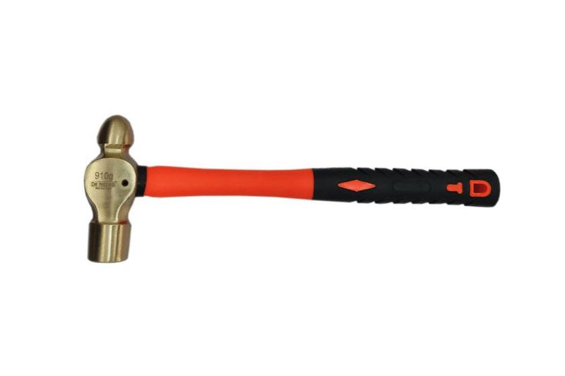 De Neers Brass Hammer Ball Pein with Fiberglass Handle 230-1130gms