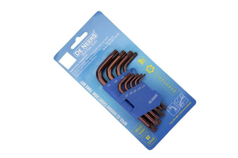 De Neers Allen Key Set Torx Brown 9pcs