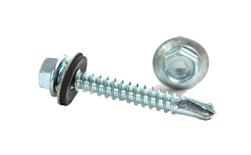 No.10 Bright Zinc Plated Hex Flange Metal Bonded Washer Self Drilling Screws