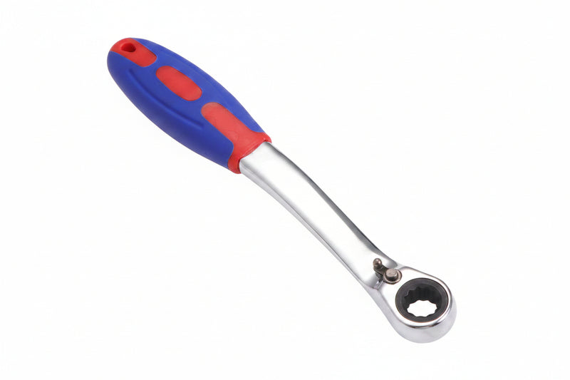 De Neers Reversible Ring-Type Click Ratchet Wrench with TPR Handle