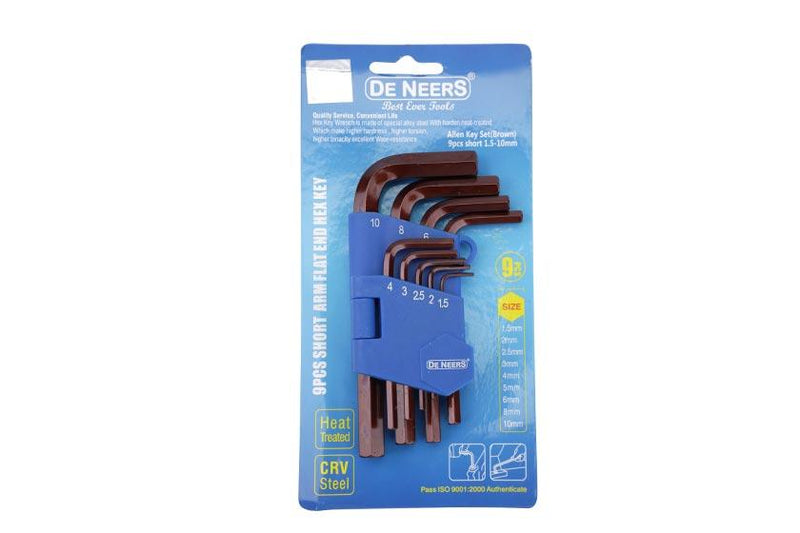 Hex Allen Key Set Long Arm (Ball Type) 9pcs