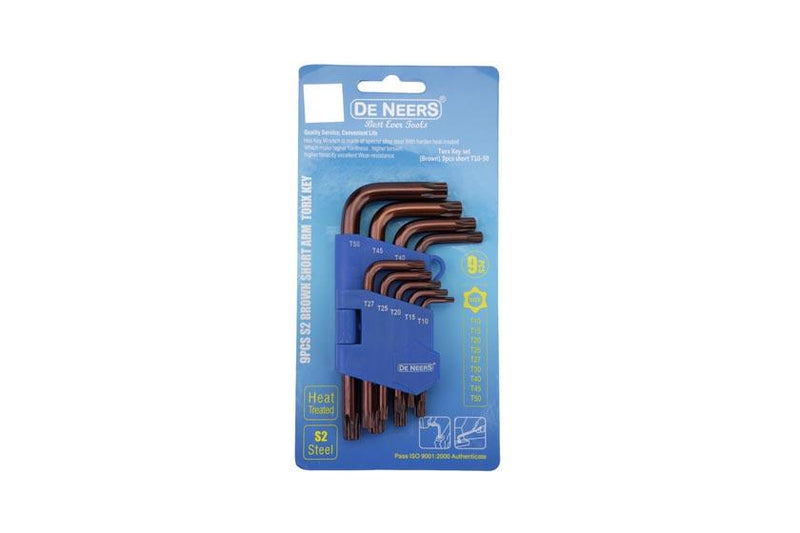 De Neers Allen Key Set Torx Brown 9pcs