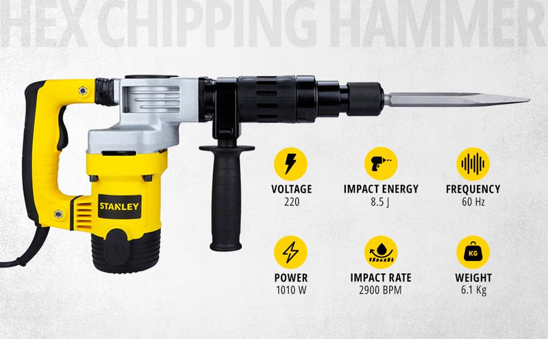 Stanley STHM5KH 5Kg Hex Chipping Hammer