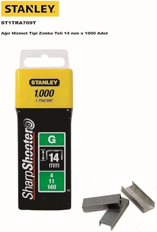 Stanley 1-TRA209T  14MM/9/16" L/D STAPLES (1000) A Type - Pack of 2
