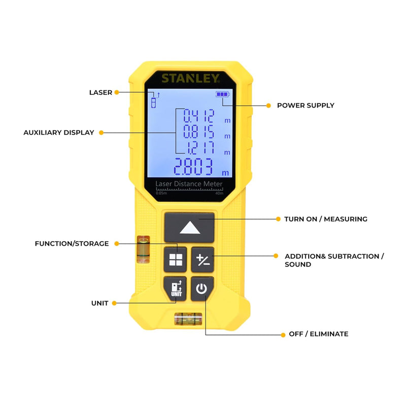 Stanley STHT77801-A  Laser Distance Measurer 40M
