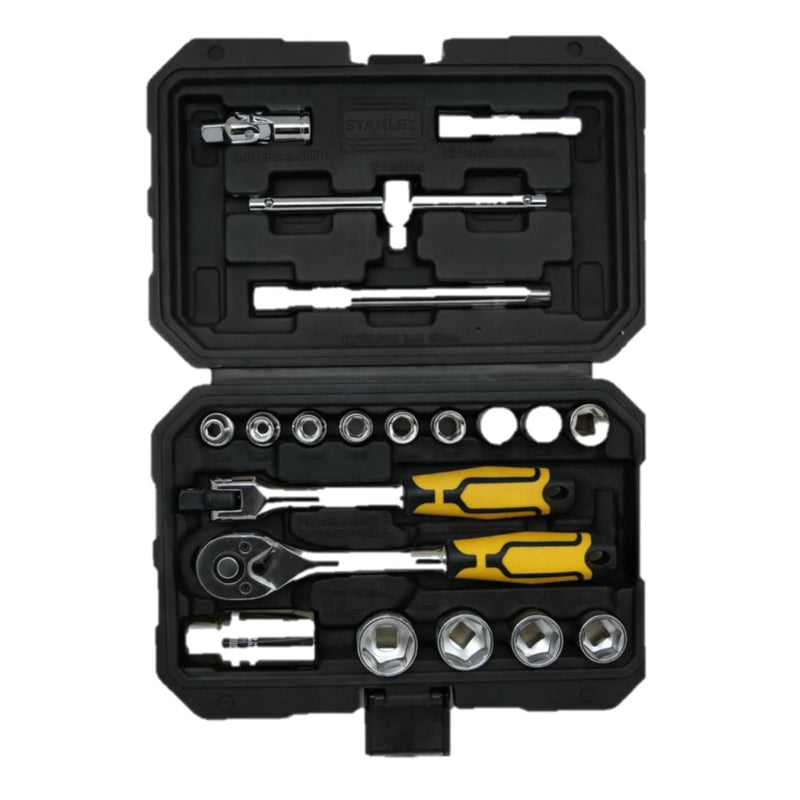 Stanley STMT79056 20 Pcs 3/8 Inch Socket Set with Ratchet Handle