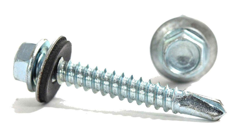 No.10 Zinc Plated Hex Flange Rubber Washer Self Drilling Screws