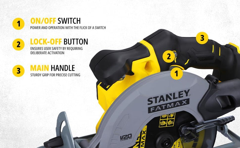 Stanley SCC500 Brushed 165mm Circular Saw Bare Tool