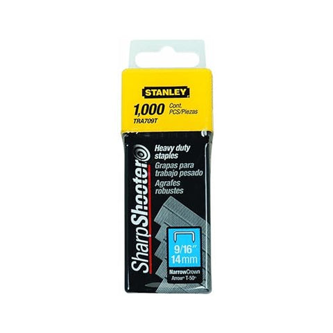 Stanley 1-TRA709T 14mm/9/16" H/D Staples(1 000) G Type - Pack of 2