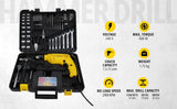 Stanley SDH600KM 600W 13mm Percussion Drill Mechanic Kit With 120 Pcs Hand Tools And Accessories