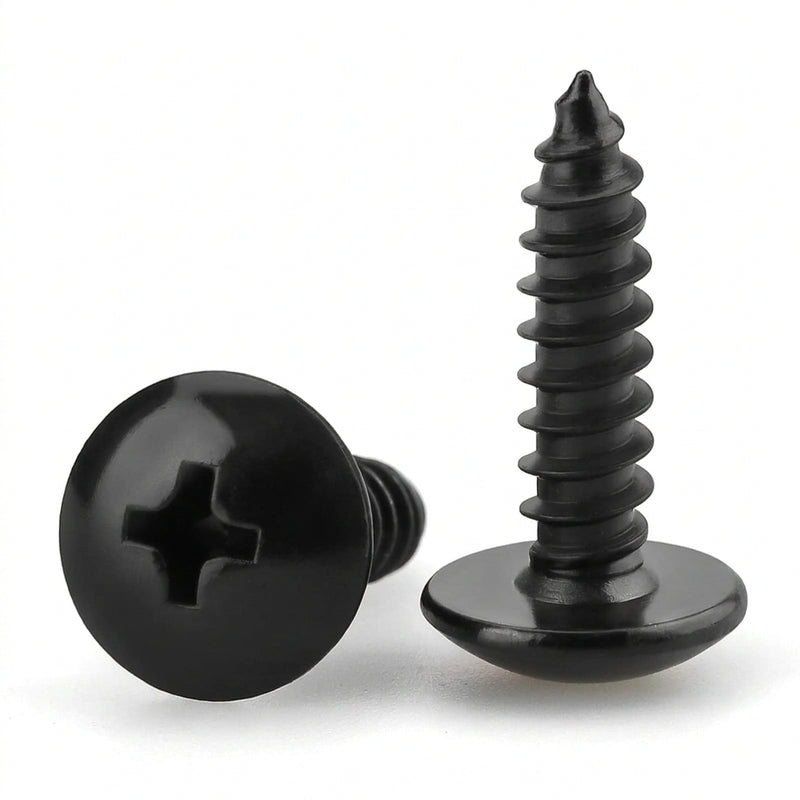 No.10 Black Oxide Phillips Truss Head Sheet Metal Screw Pack of 1000