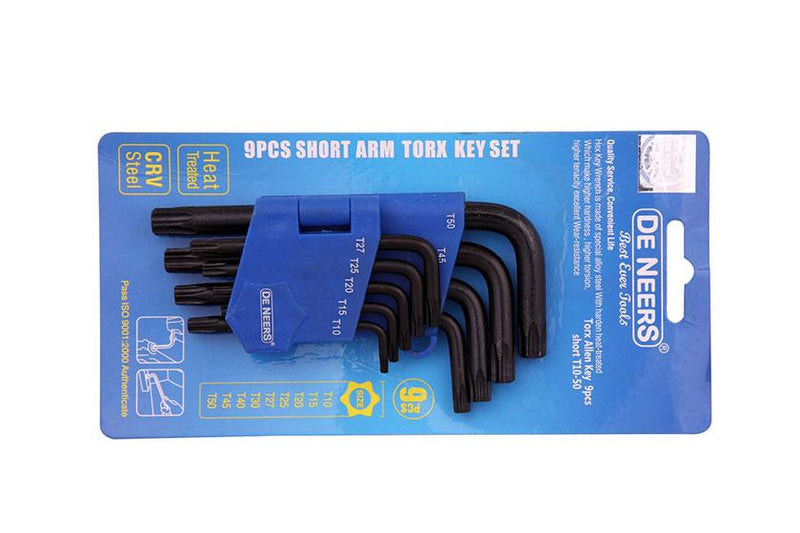 De Neers Allen Key Set Torx 9pcs