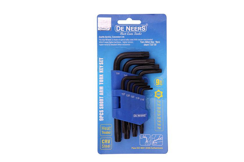 De Neers Allen Key Set Torx 9pcs