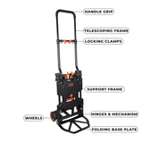 Black Decker BXWT-H206-SP  Folding 2In1 Handtruck 55/120KG