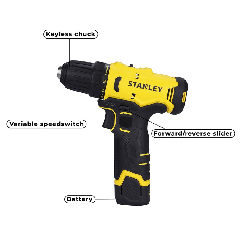 Stanley SCD10D2K - 12V Drill Driver