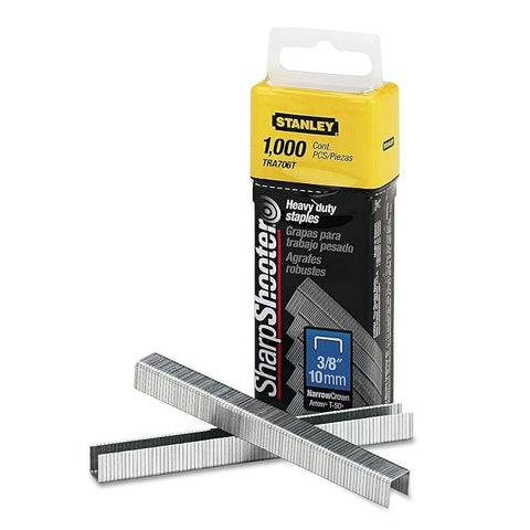 Stanley 1-TRA706T 10mm/3/8" H/D Staples(1 000) G Type - Pack of 2
