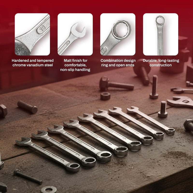 De Neers 14-22M Combination Ring and Open End Spanner set (6mm-32mm) 22pcs