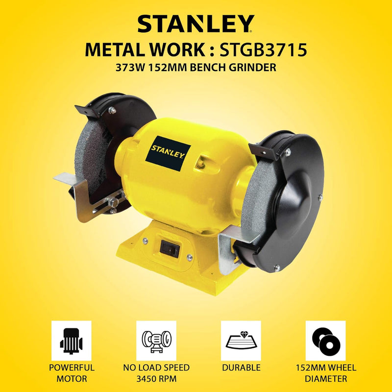Stanley STGB3715 373W 152mm Bench Grinder