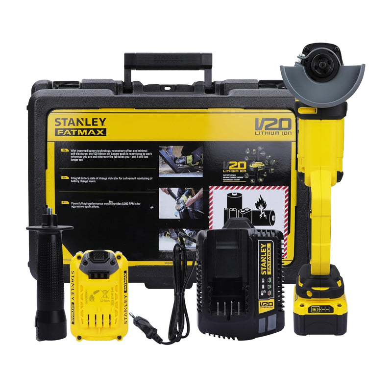 Stanley SCG400M2K 20V Brushed Small Angle Grinder