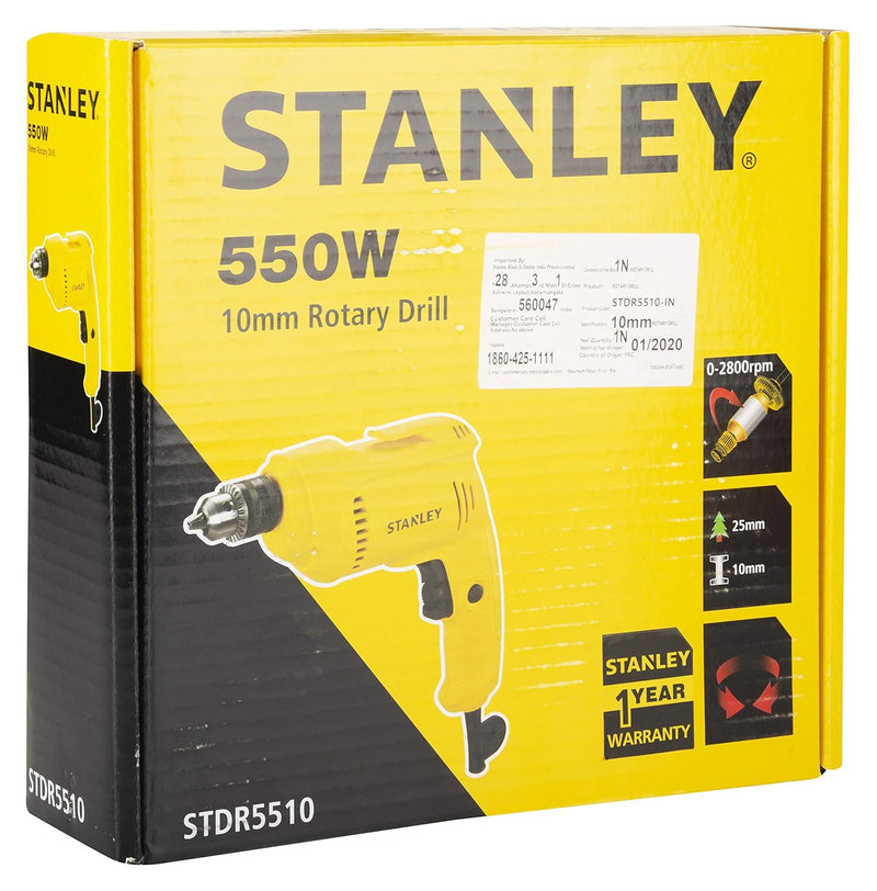Stanley STDR5510 550W 10mm Vsr Rotary Drill