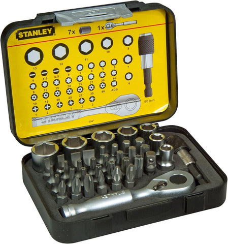 Stanley 1-13-906 39 Piece  Bit Set With Mini Ratchet