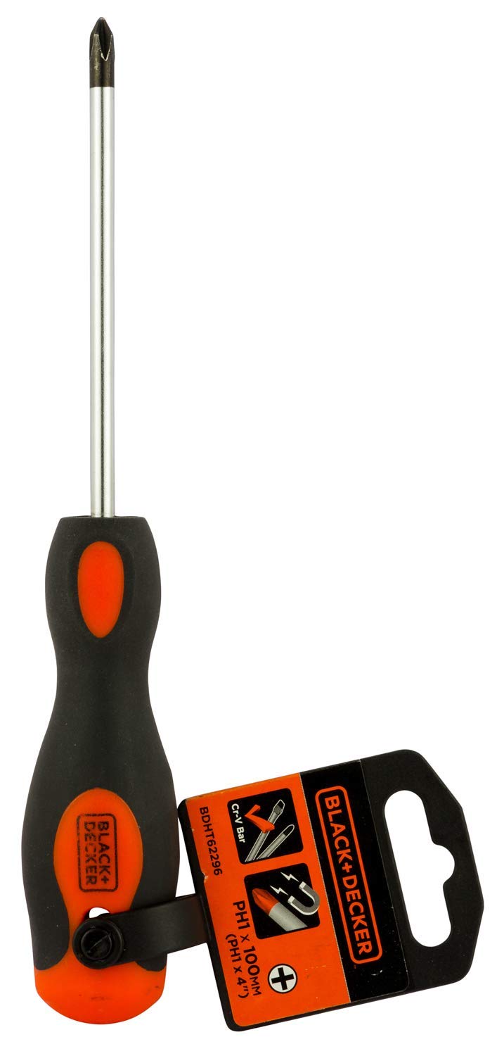 Black+Decker BDHT62296 Screwdriver PH1 x 100MM - Pack of 3
