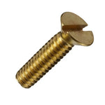 M6 Brass CSK Slotted Screws Pack of 100