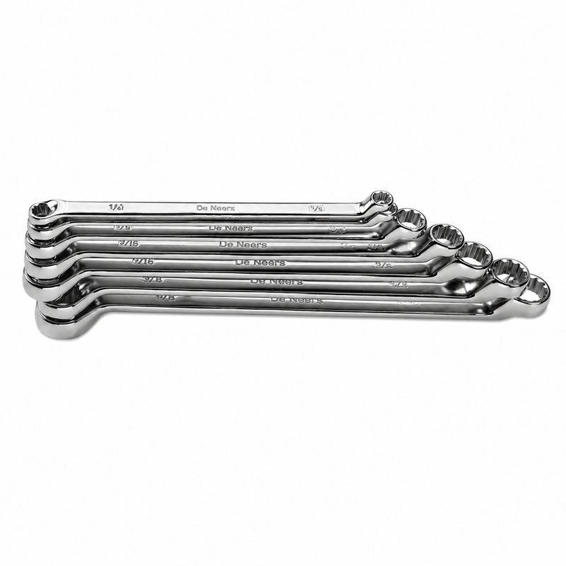 De Neers 13-12 SAE Ring Spanner Set of 12 Pcs