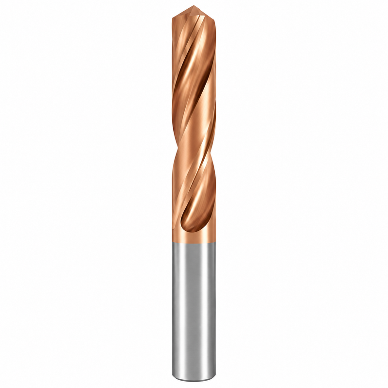 55 HRC Solid Carbide Drill 2 Flutes 0.5mm-0.9mm