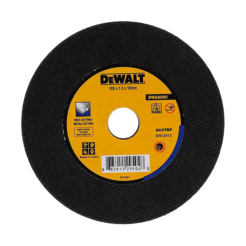Dewalt DWA8060-IN Cut Off Wheel 107x1.2x16 mm (Pack of 10)