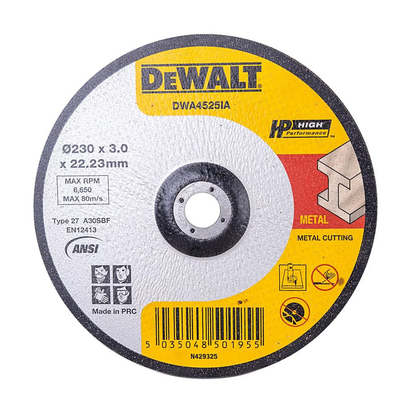 Dewalt DWA4525IA-AE Cut Off Wheel 230x3x22.2 mm (Pack of 10)