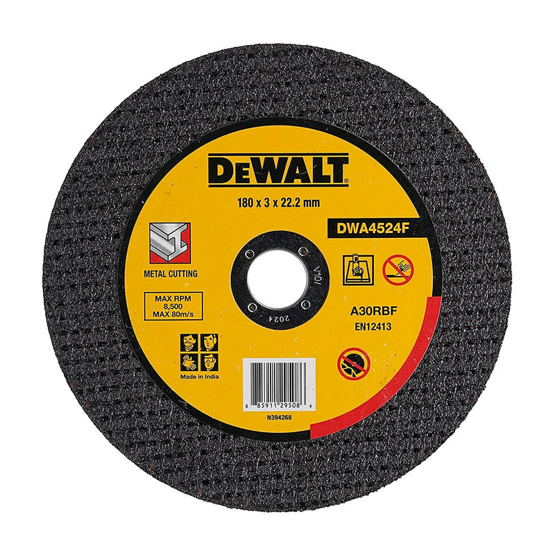 Dewalt DWA4524F Cut Off Wheel 180x3x22.2 mm (Pack of 10)