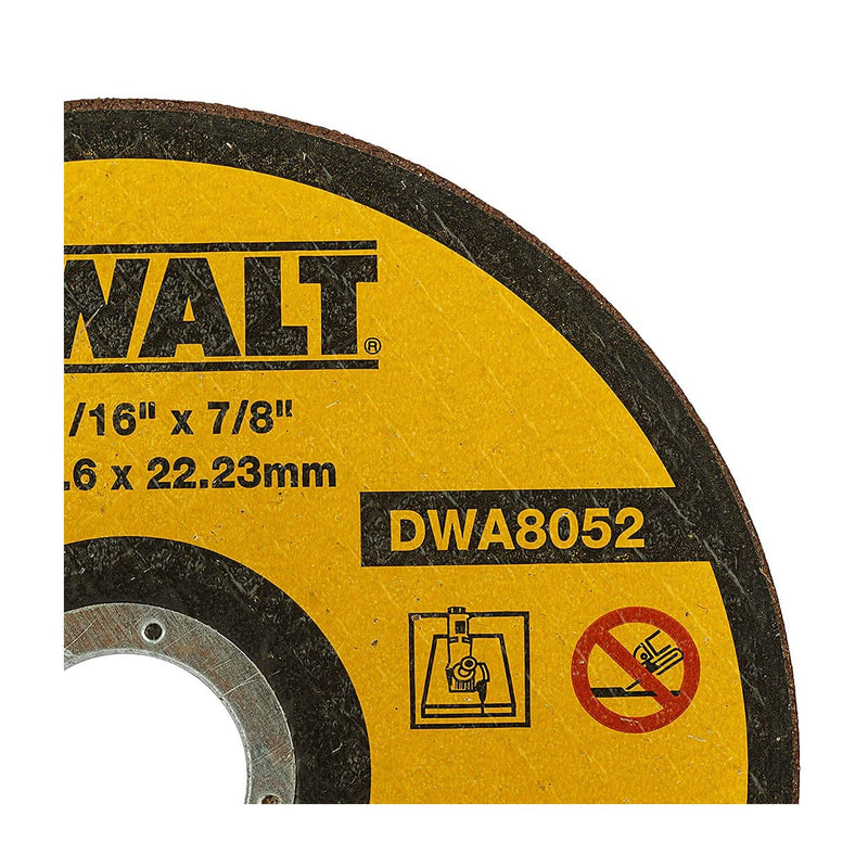 Dewalt DWA8052 Cut Off Wheel 125x1.6x22.2 mm (Pack of 10)