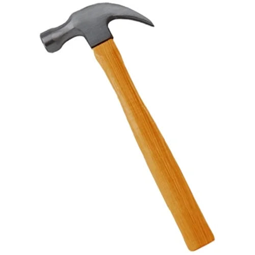 De Neers Claw Hammer Bent Head with Wooden Handle 450gms