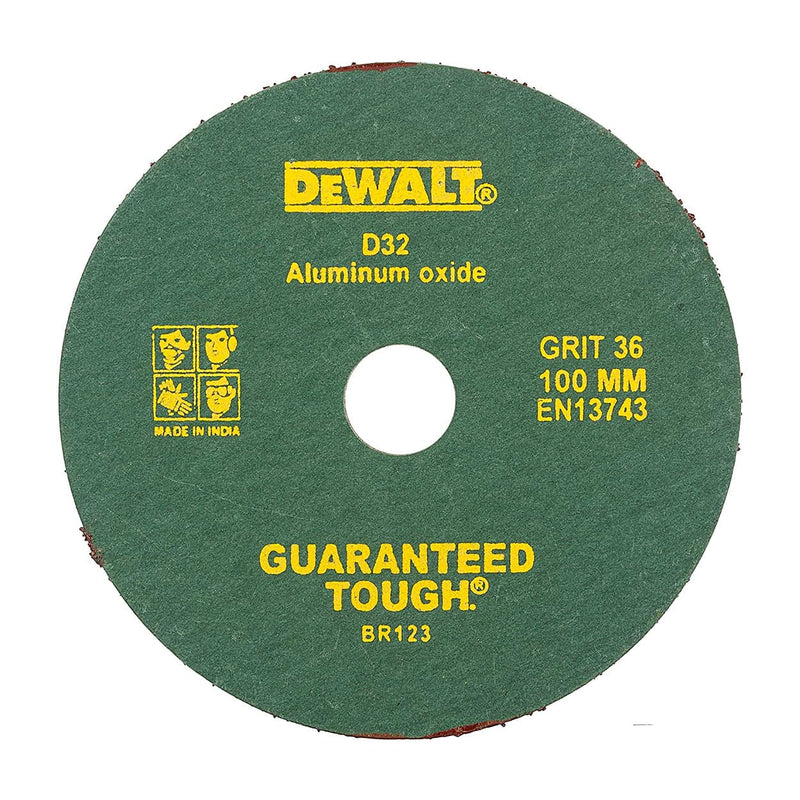 Dewalt D32-IN 100x16 mm 36 Grit Aluminium Oxide Fiber Sanding Disc (Pack of 10)