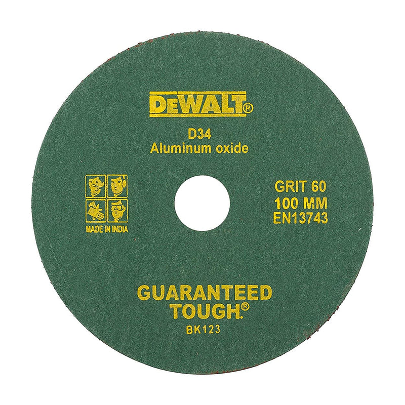 Dewalt D34-IN 100x16 mm 60 Grit Aluminium Oxide Fiber Sanding Disc (Pack of 10)