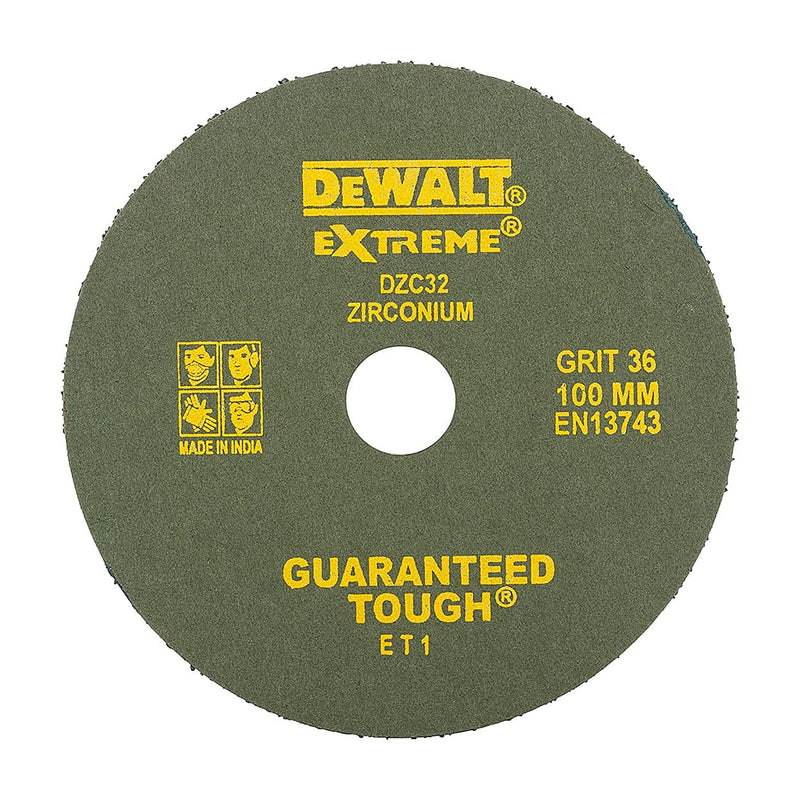 Dewalt DZC32-IN 100x16 mm 36 Grit Zirconium Fiber Sanding Disc (Pack of 10)