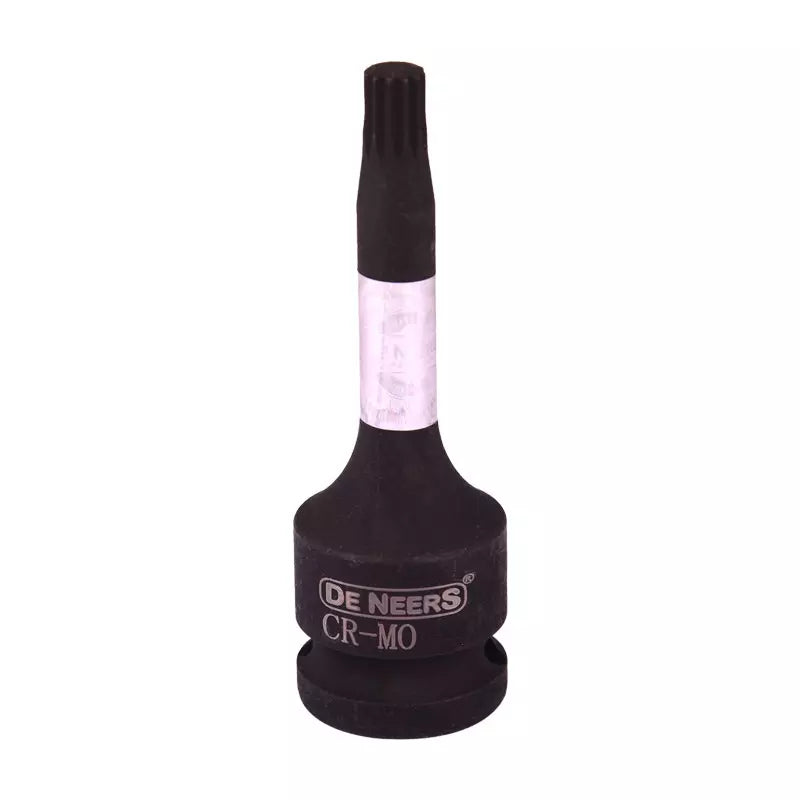 De Neers 12.5 mm (1/2 Inch) Single Forged Square Drive Impact Spline Socket