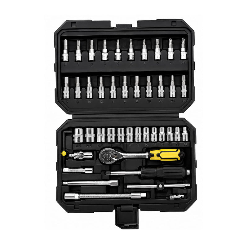 Stanley STMT79055 46 Pcs 1/4 Inch Socket Set with Ratchet Handle