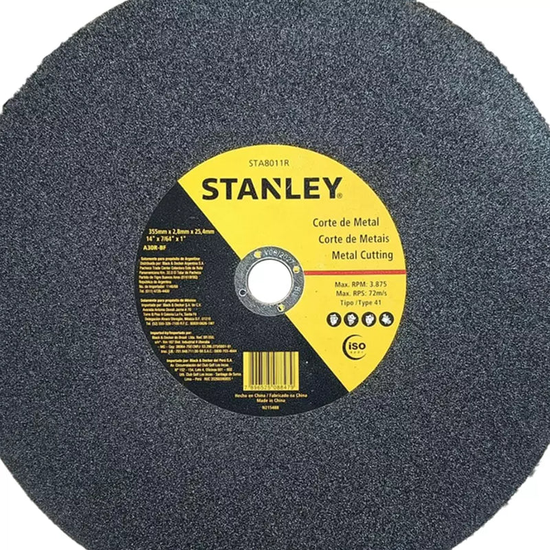 Stanley STA8011R-IN Chop Saw Cutting Wheel 355x2.8x25.4mm
