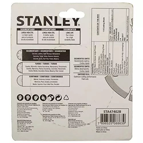 Stanley STA47402B-AE-IN Marble Cutting Blades Segmented 4"